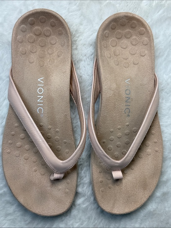 Vionic Shoes - Vionic Dillon Toe Post Sandals US 8.5 EU 40 Patent Leather Blush Pink Flip Flop